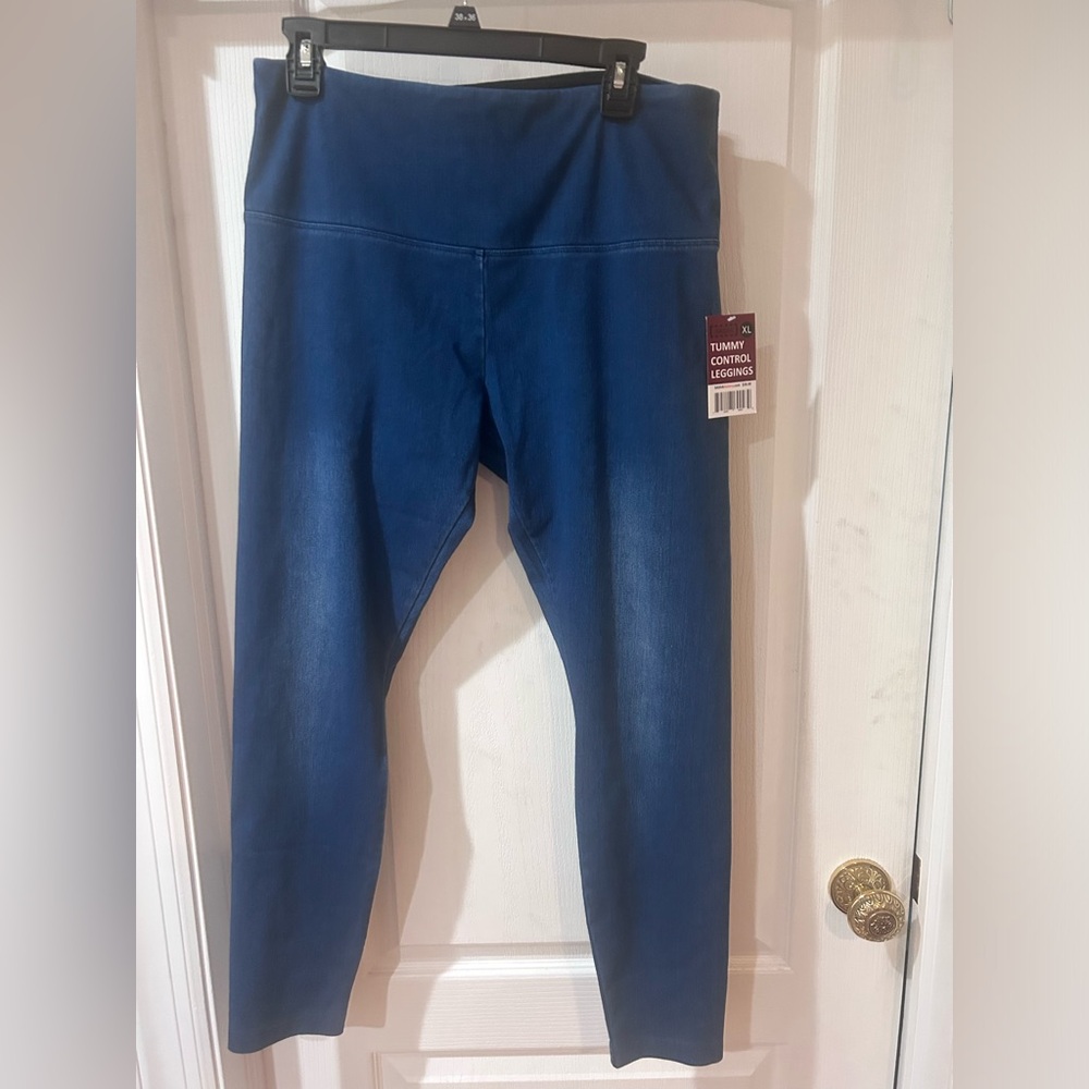NWT Tummy Control Leggings - Dark Wash